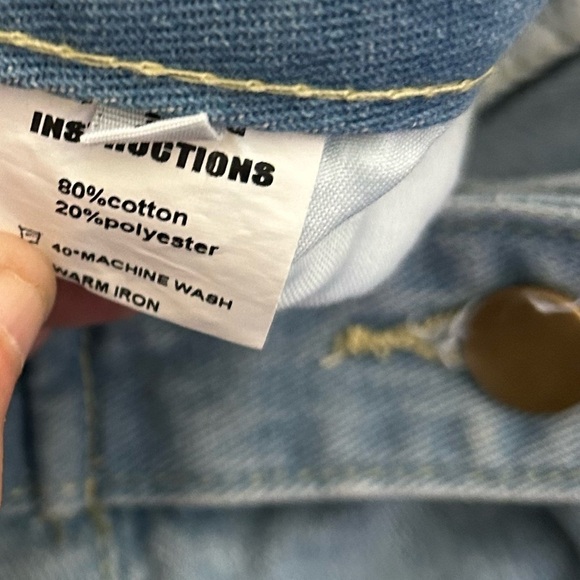 NEW Wide Leg Medium‎ Wash Denim Jeans Size 30 - Picture 5 of 5